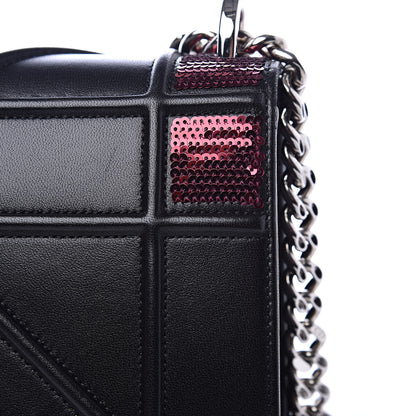 Christian Dior Lambskin Sequin Medium Diorama Flap Bag Black 11 of 15
