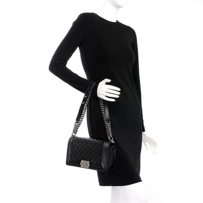 Chanel Lambskin Quilted Medium Boy Flap Black 3 of 11