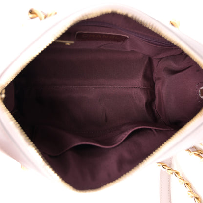 Chanel Shiny Lambskin Quilted Small Fashion Therapy Bowling Bag Lilac 5 of 12