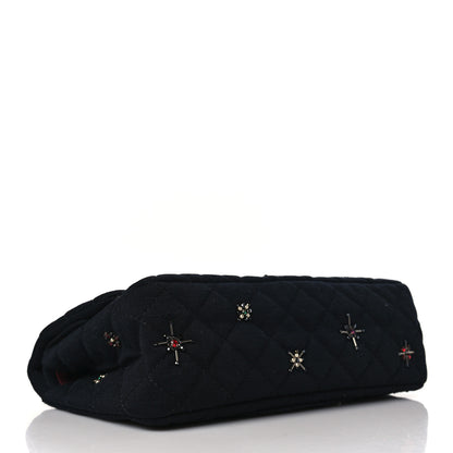 Chanel Jersey Quilted Embellished 2.55 Reissue 225 Flap Black 3 of 8