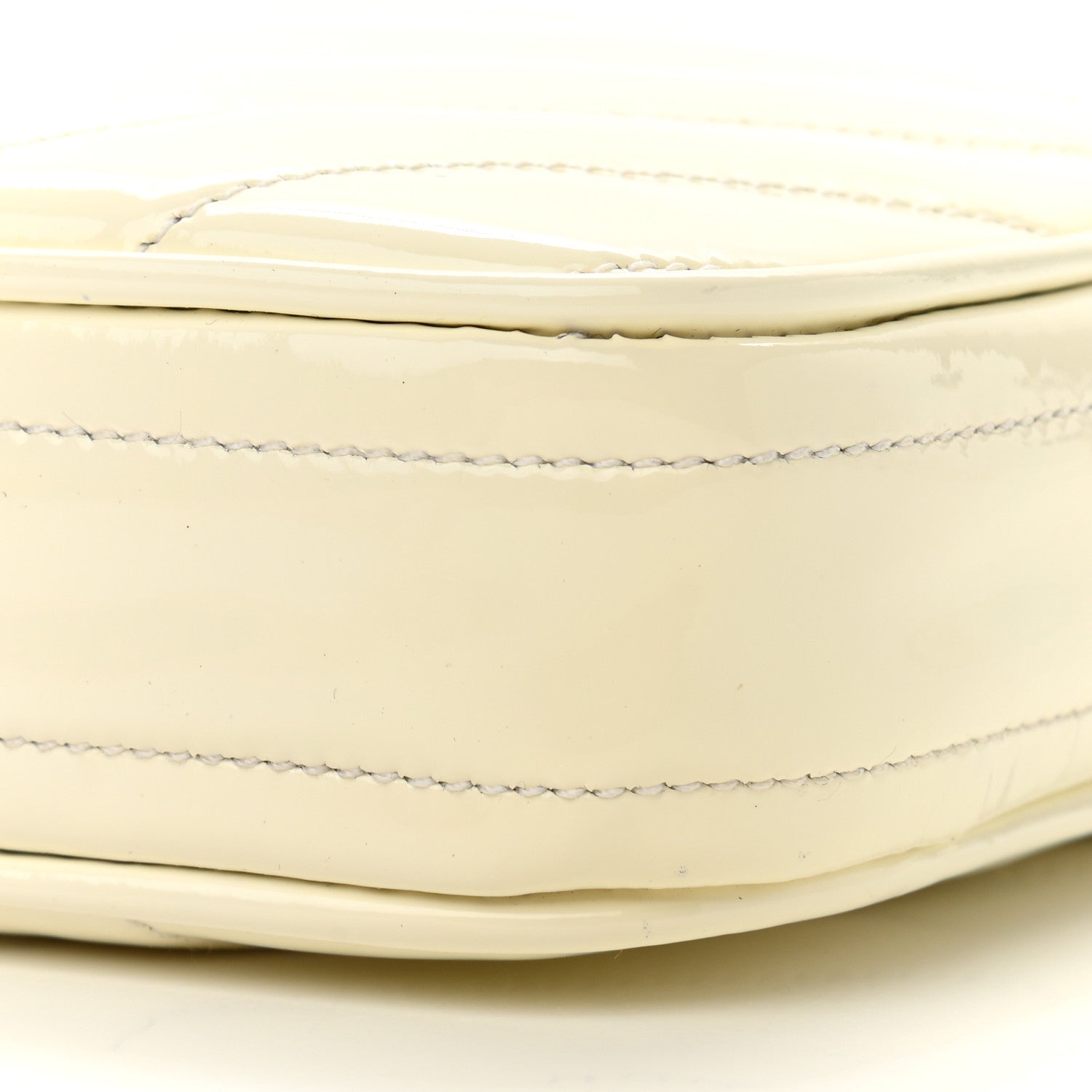 Chanel Patent Chevron Camera Bag White 10 of 12