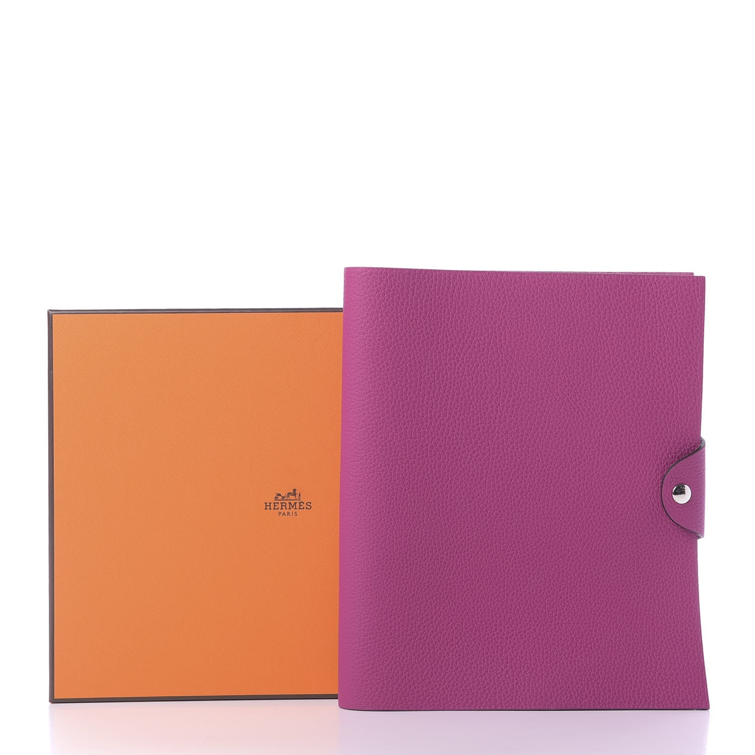 Hermes Togo Ulysse MM Notebook Cover Rose Pourpre 17 of 17
