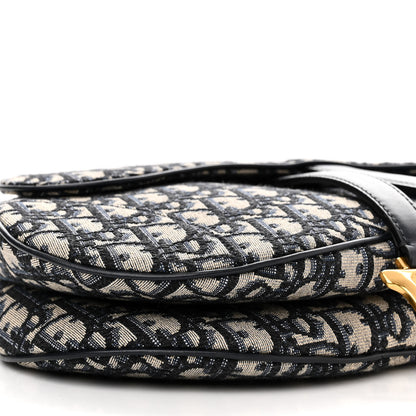 Christian Dior Oblique Saddle Bag Blue 9 of 10