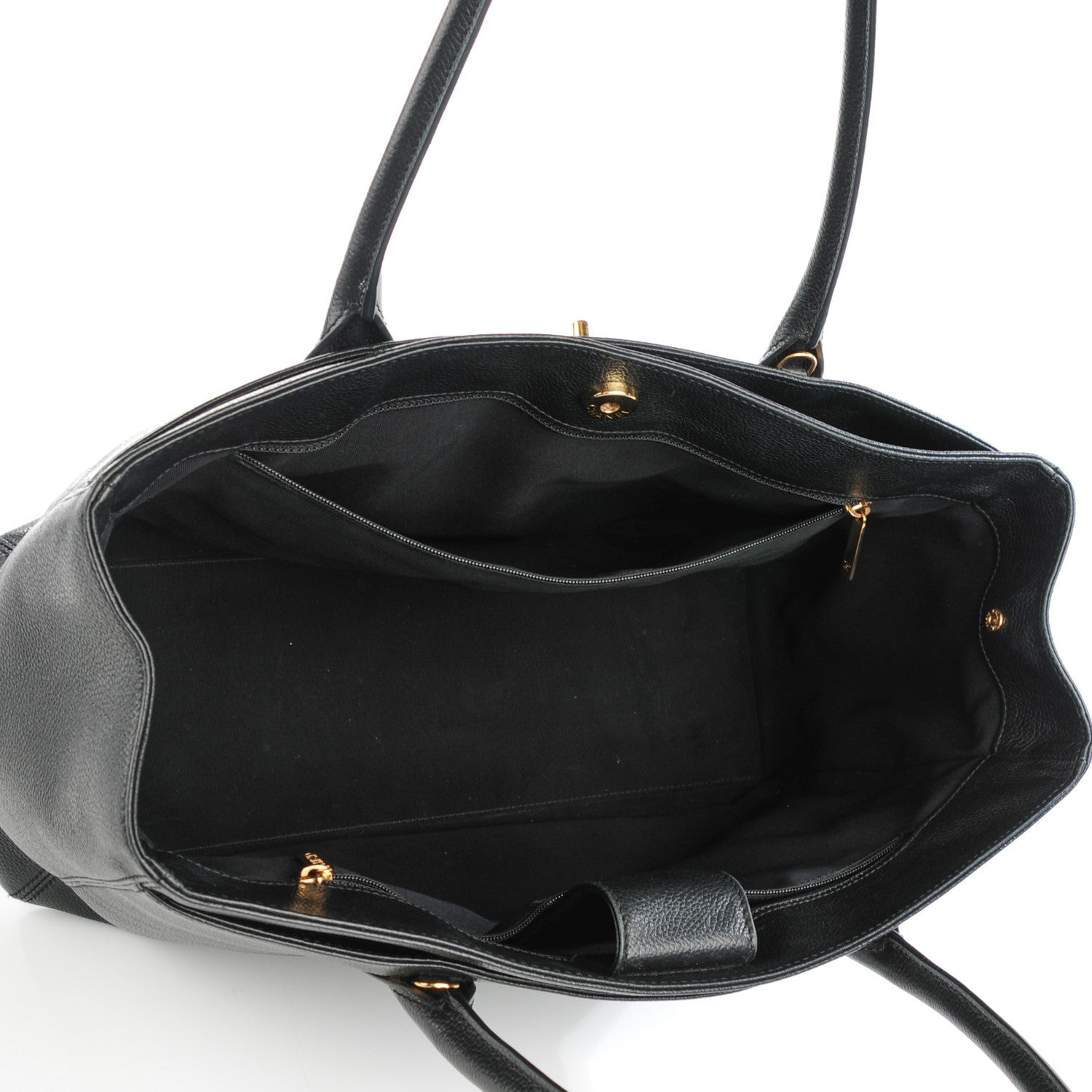 Chanel Calfskin Cerf Executive Shopper Tote Black 5 of 7