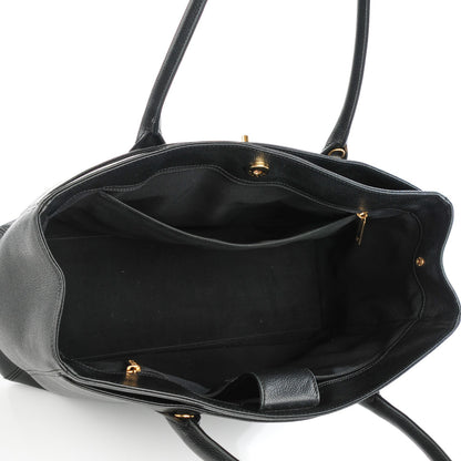 Chanel Calfskin Cerf Executive Shopper Tote Black 5 of 7