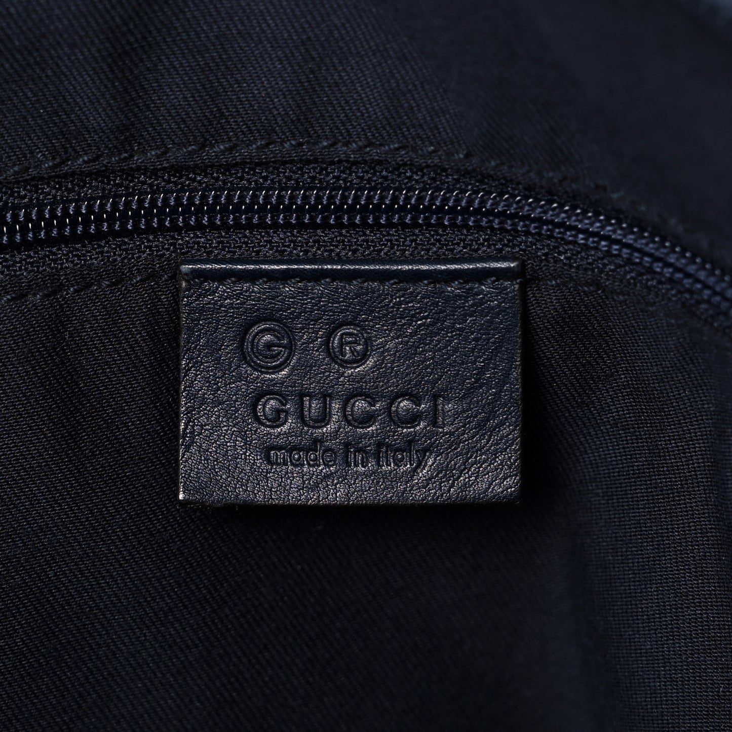 Monogram GG Reins Zip Up Tote Bag Gray Navy