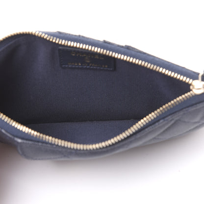 Chanel Caviar Quilted Classic Flat Wallet Pouch Blue 5 of 12