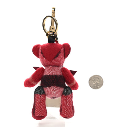 Burberry Cashmere Check Thomas Bear Bag Charm Parade Red 2 of 4