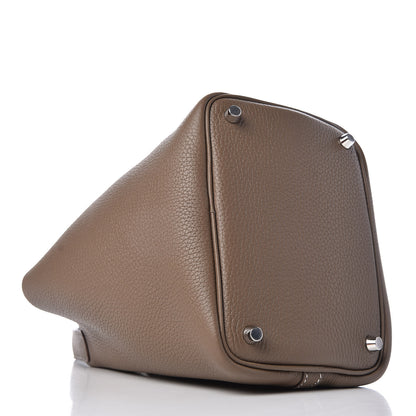Hermes Taurillon Clemence Picotin Lock 18 PM Etoupe 4 of 9