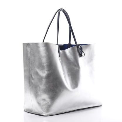 Givenchy Metallic Calfskin Suede Ombre Large Reversible Antigona Tote Blue Silver 6 of 21