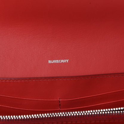 Burberry E-Canvas Vintage Check Wallet With Detachable Strap Bright Military Red 8 of 11