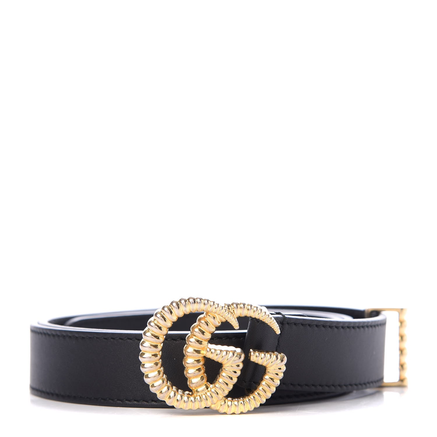 Gucci Moon Calfskin Torchon Double G 25mm Belt 85 34 Black 1 of 4