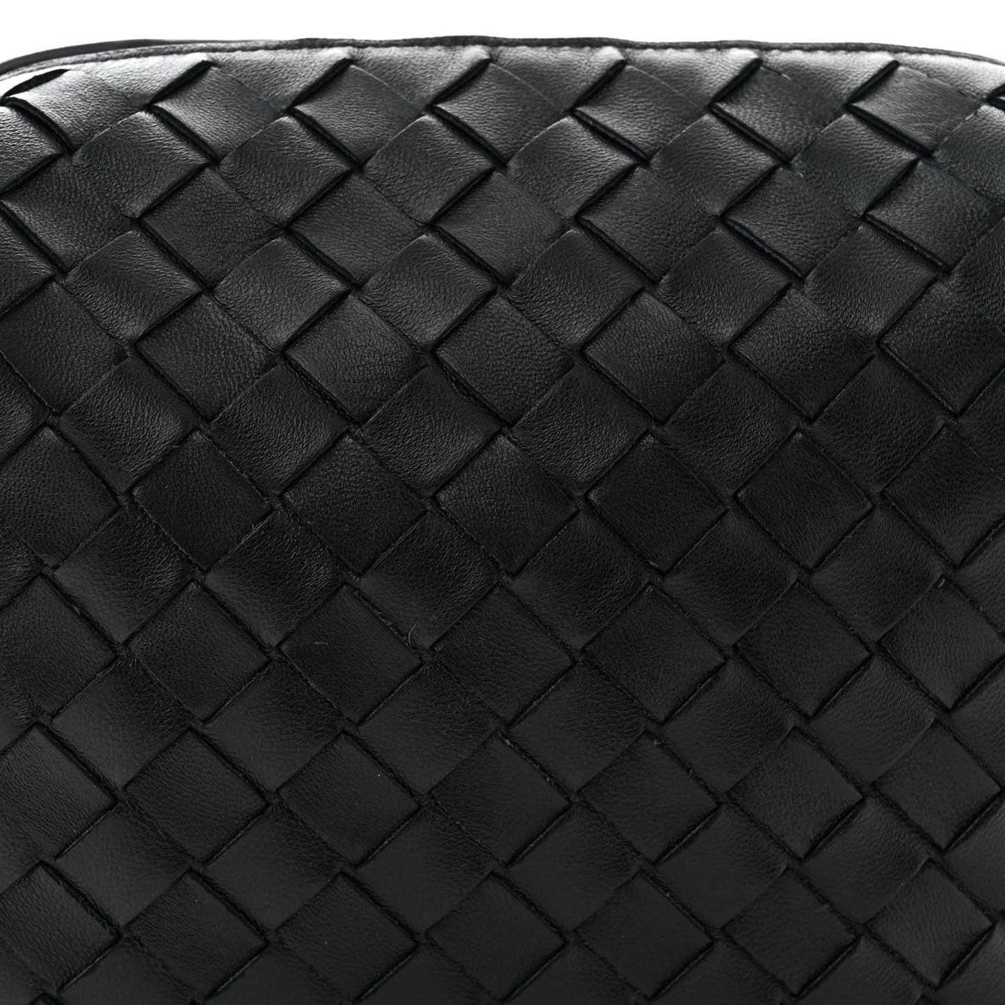 Nappa Intrecciato Small Loop Camera Bag Black