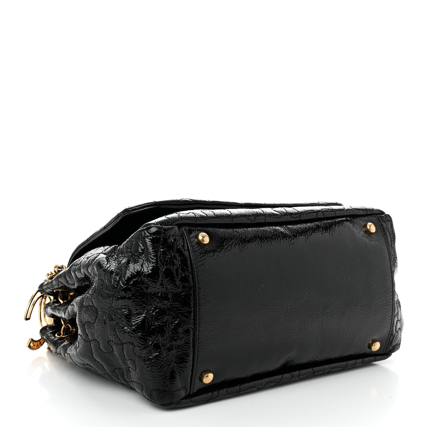Patent Puzzle Accordion Flap Bag Black