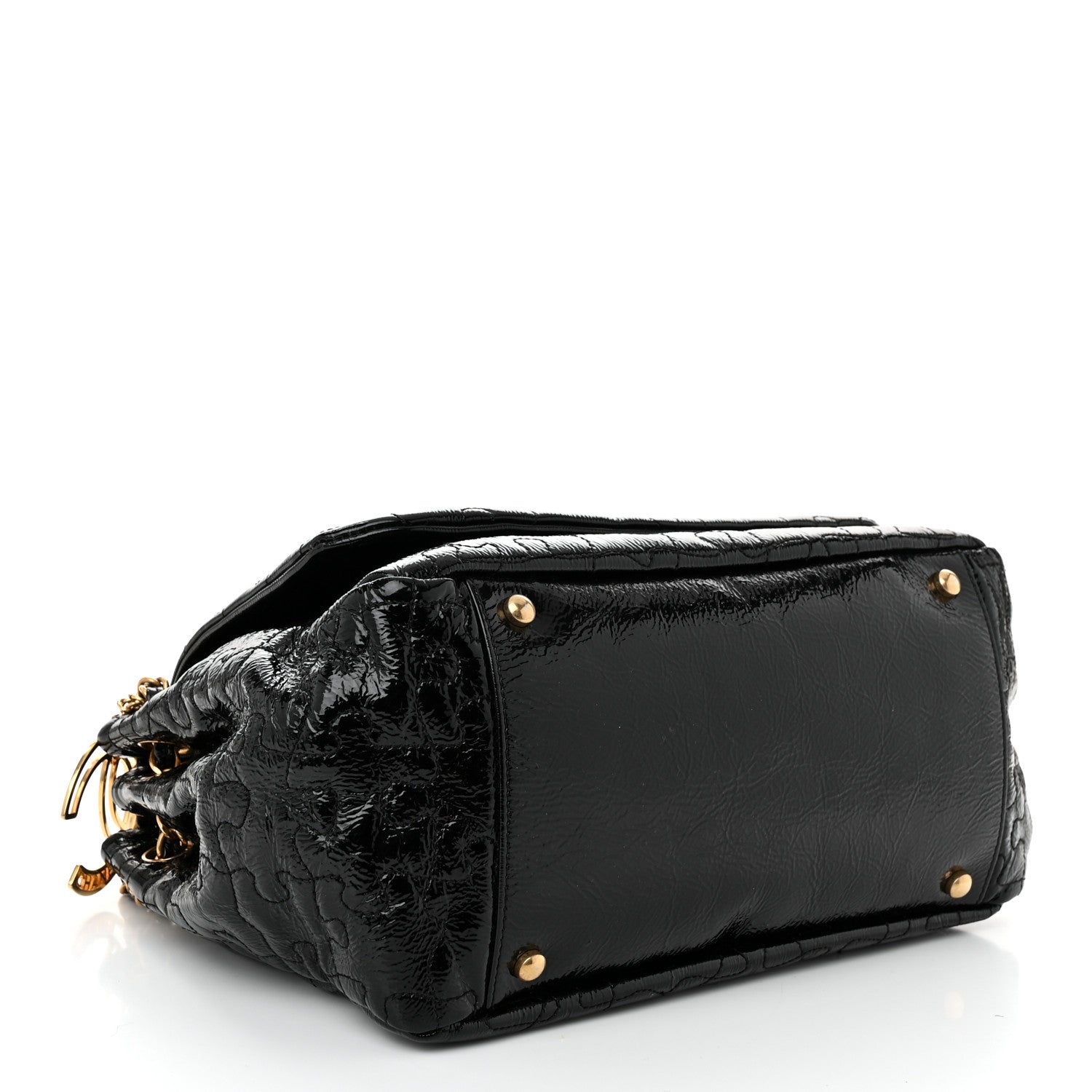 Chanel Patent Puzzle Accordion Flap Bag Black 4 of 10