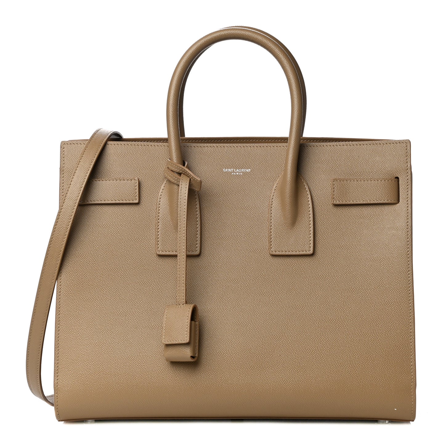 Grained Calfskin Small Sac De Jour Taupe