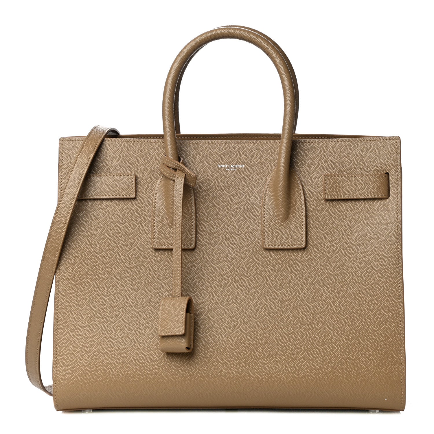 Saint Laurent Grained Calfskin Small Sac De Jour Taupe 1 of 14