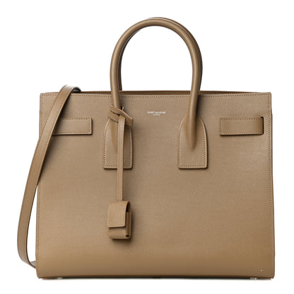 Saint Laurent Grained Calfskin Small Sac De Jour Taupe 1 of 14