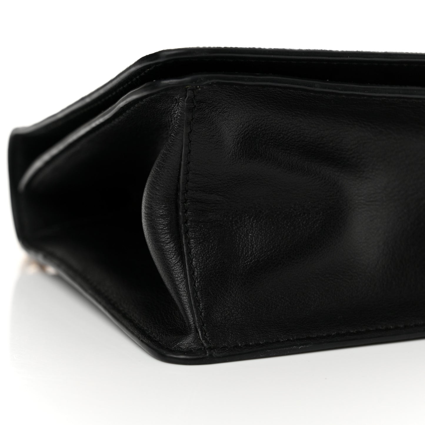 Saffiano Chain Shoulder Bag Black