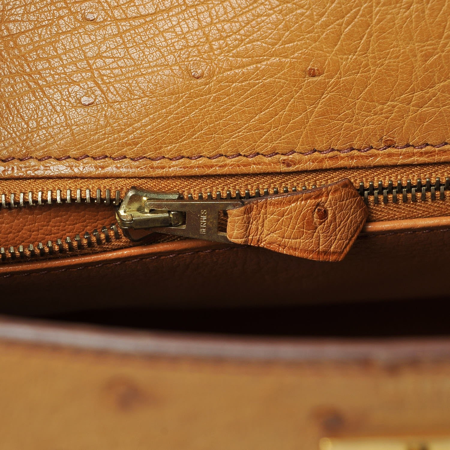 Hermes Ostrich Kelly Retourne 32 Gold 11 of 33