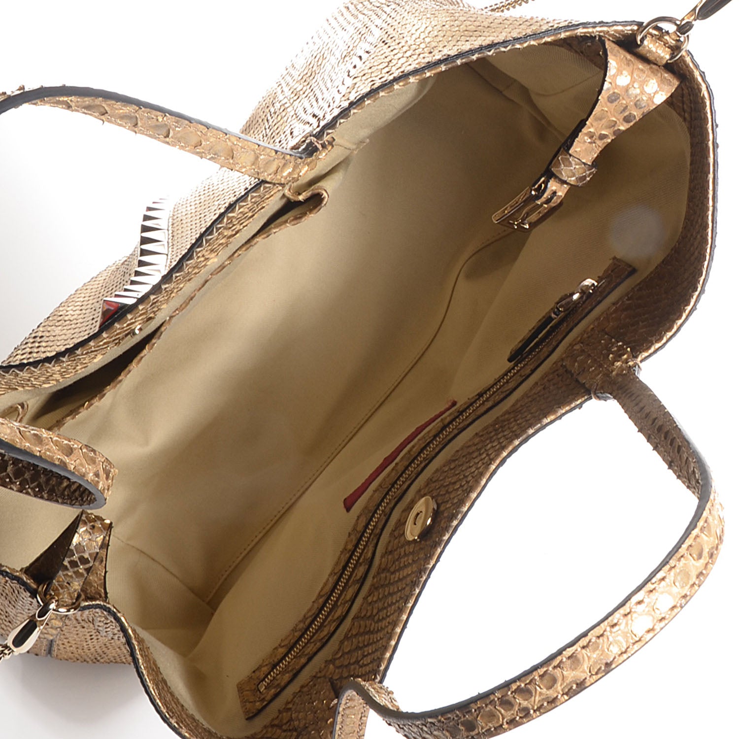 Valentino Garavani Python Va Va Voom Tote Gold 7 of 8