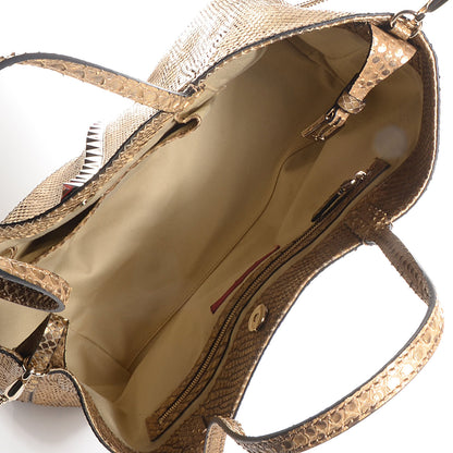 Valentino Garavani Python Va Va Voom Tote Gold 7 of 8