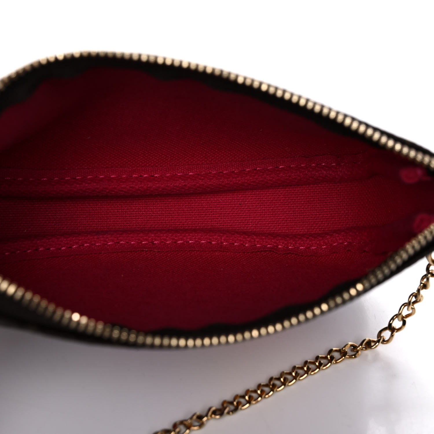 Louis Vuitton Monogram 2019 Christmas Animation Mini Courchevel Pochette Accessories Fuchsia 5 of 12