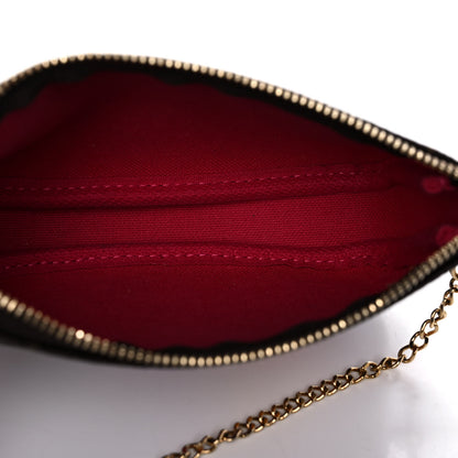 Louis Vuitton Monogram 2019 Christmas Animation Mini Courchevel Pochette Accessories Fuchsia 5 of 12
