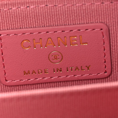 Chanel Caviar Quilted Zip Card Holder Pink 6 of 8