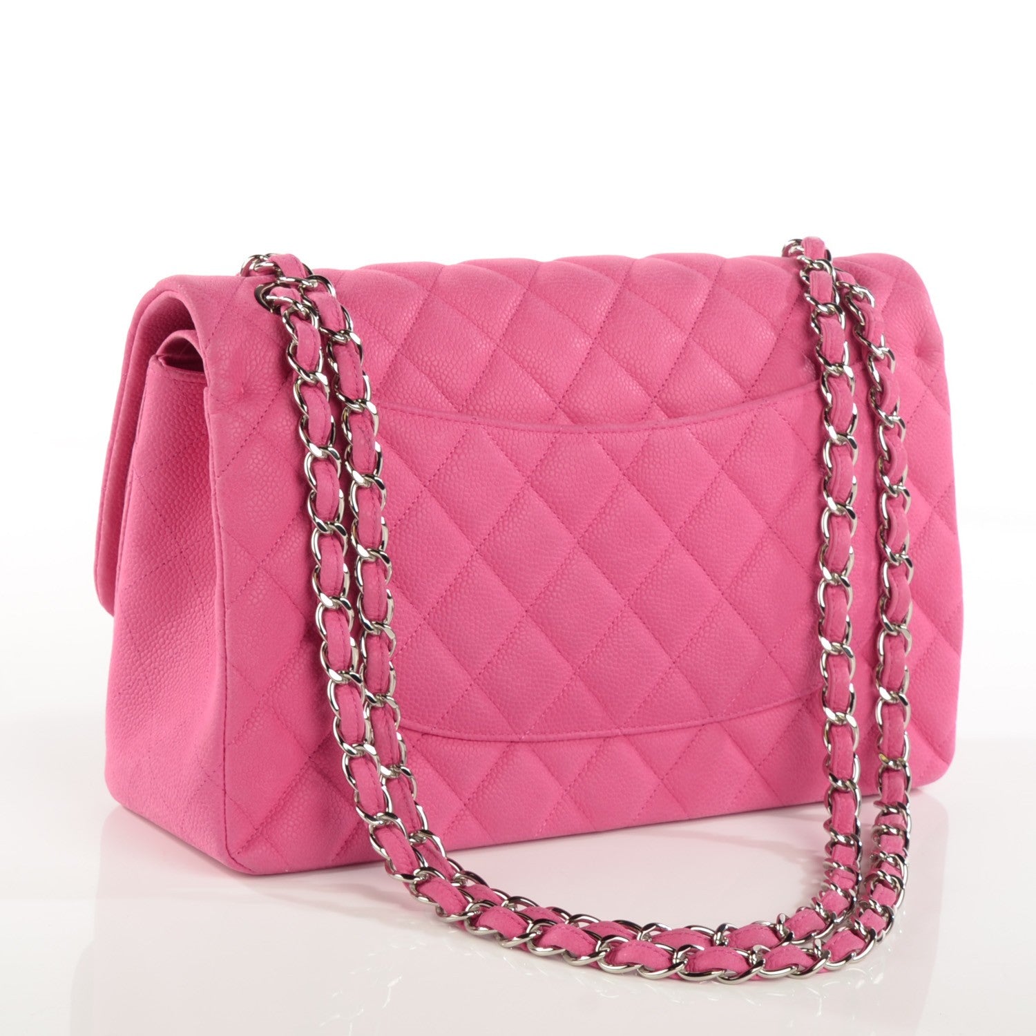 Chanel Iridescent Caviar Quilted Jumbo Double Flap Pink 3 of 8