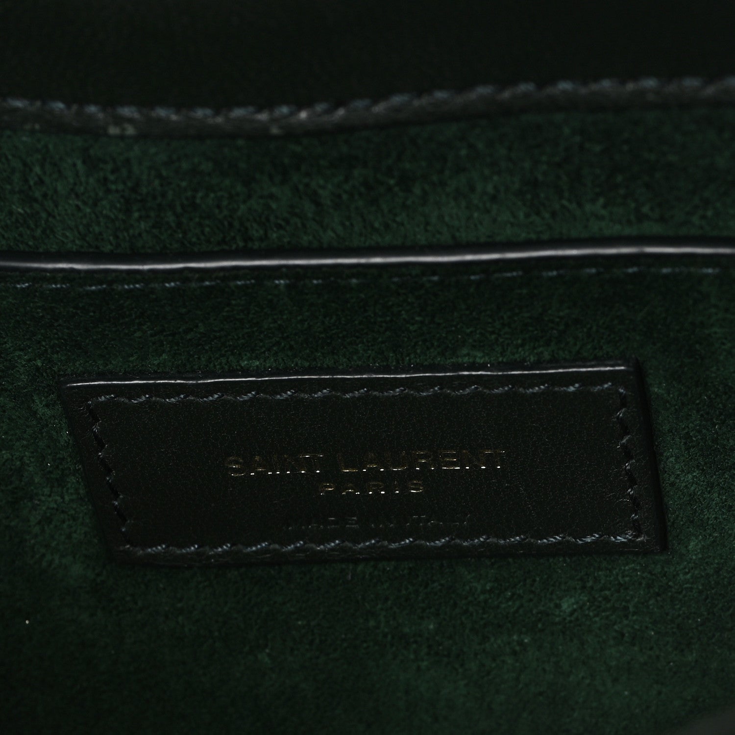 Saint Laurent Lambskin Quilted Le 57 Diamond Shoulder Bag Vert Fonce 6 of 11