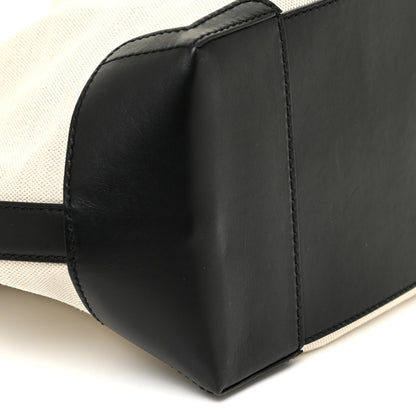 Balenciaga Cotton Canvas Calfskin Bucket Bag Black 9 of 14
