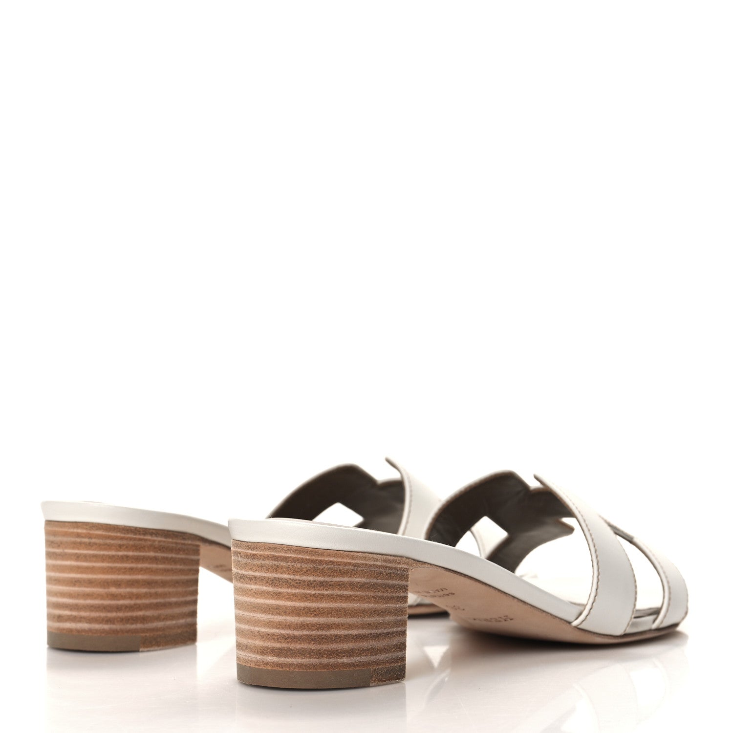 Hermes Calfskin Oasis Sandals 36 White 5 of 9