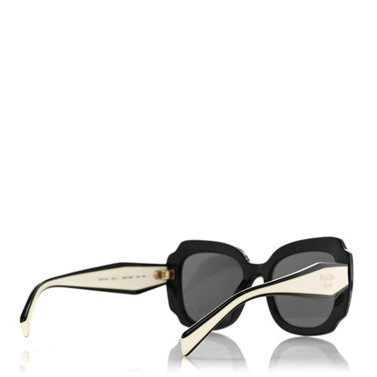 Prada Acetate Square Sunglasses SPR 16Y White Dark Grey 4 of 10