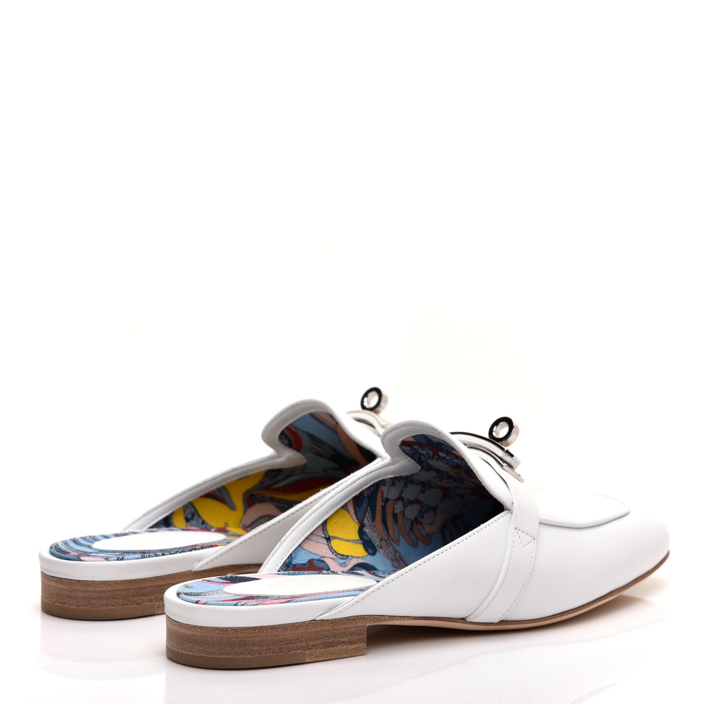 Calfskin Oz Mules 36 White