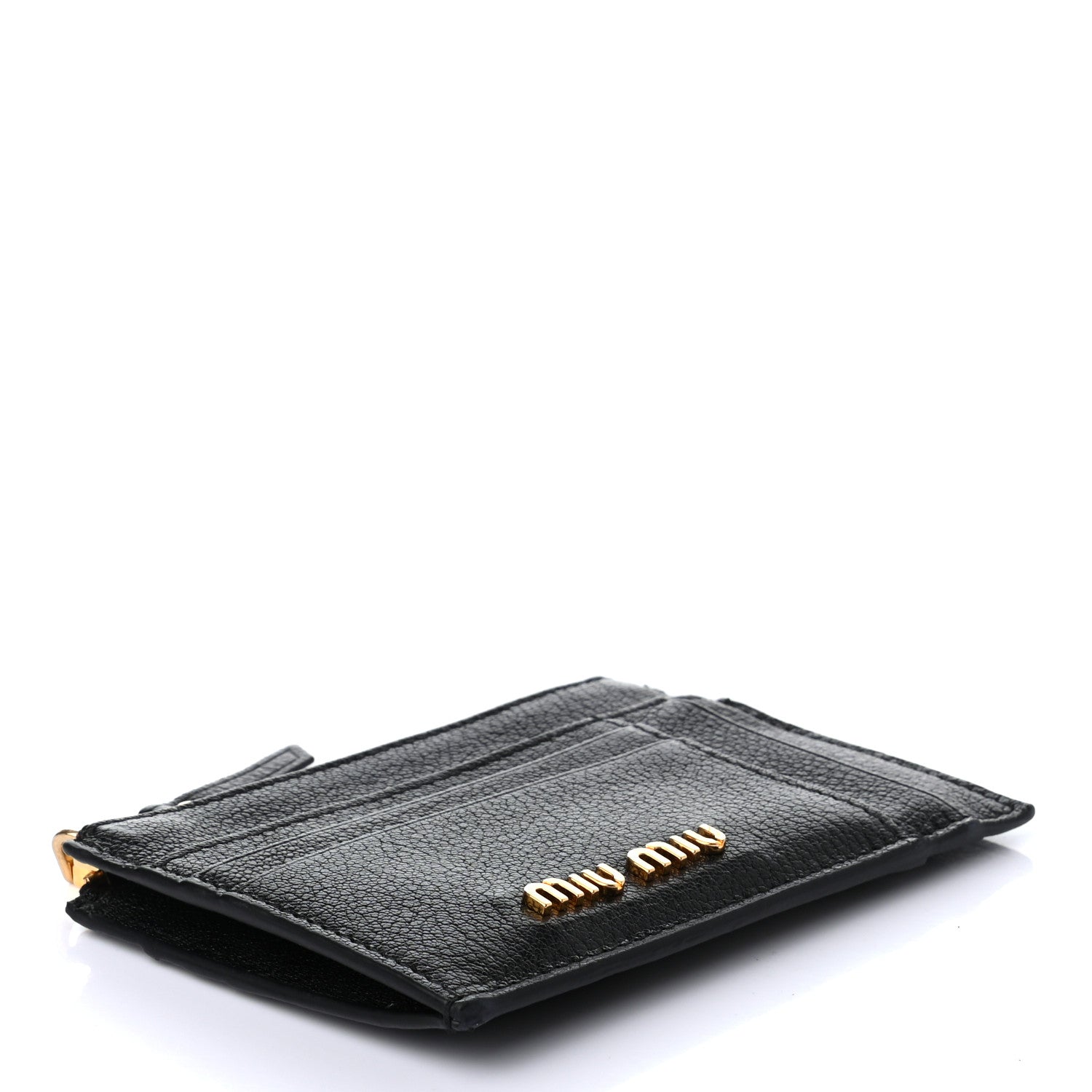 Miu Miu Madras Zip Card Case Black 4 of 6