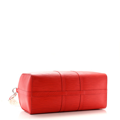 Louis Vuitton Epi Keepall Bandouliere 50 Vermillion Red 3 of 8