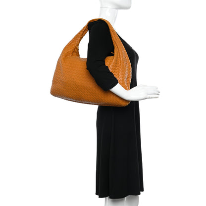 Bottega Veneta Nappa Intrecciato Large Veneta Hobo Ochre 2 of 19