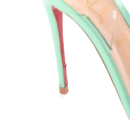 Christian Louboutin Shiny Nappa PVC Jonatina 100 Sandals 38 Opal 12 of 20