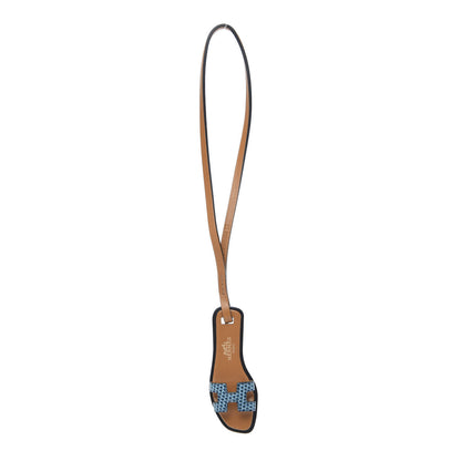 Hermes Lizard Butler Calfskin Oran Nano Bag Charm Mykonos 1 of 5