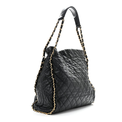 Chanel Calfskin Quilted Large Chain Me Hobo Black 3 of 13