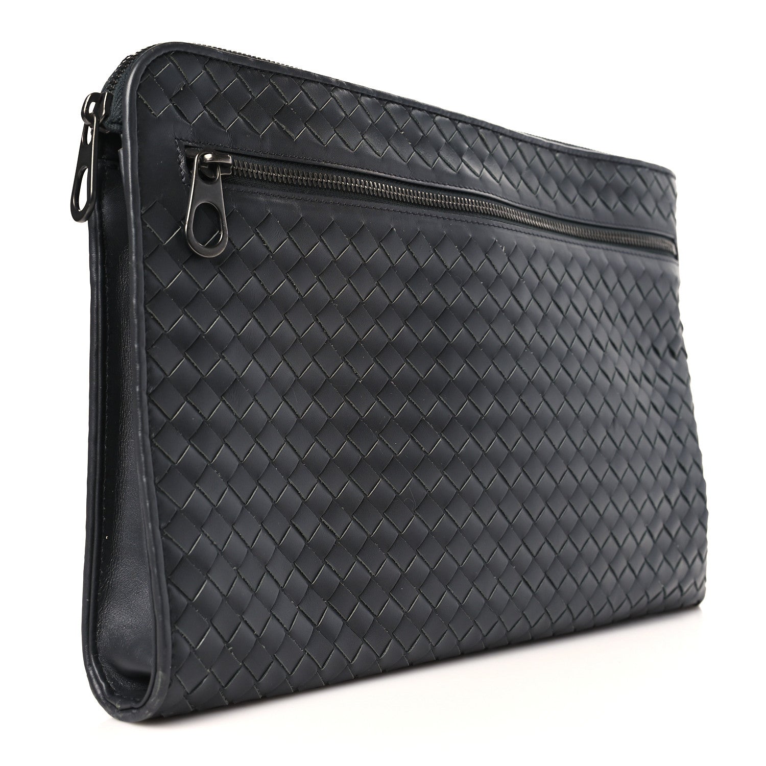 Bottega Veneta Nappa Intrecciato Document Case Grey 3 of 9