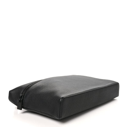 Loro Piana Grained Calfskin Extra Pocket Pouch L29 Black 4 of 9
