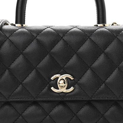 Chanel Caviar Quilted Mini Coco Handle Flap Black 8 of 10