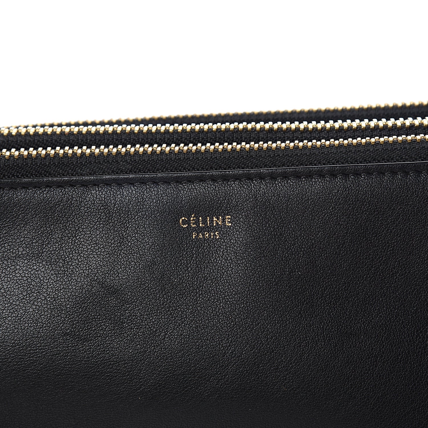 Celine Lambskin Small Trio Crossbody Bag Black 10 of 14