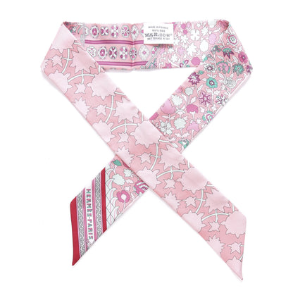 Hermes Silk Tapis Persans Twilly Rose Vert De Eau Creme 1 of 4