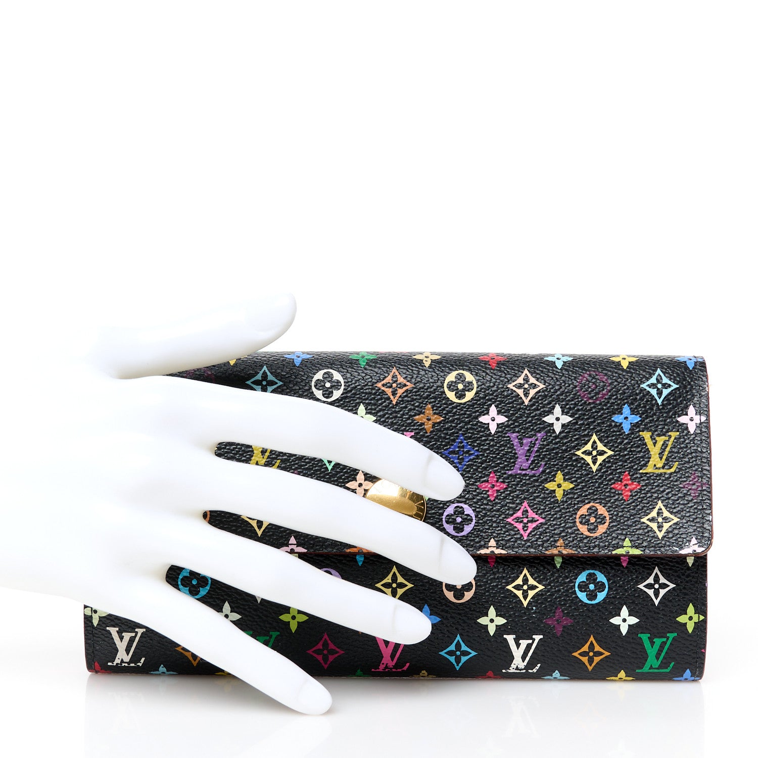 Louis Vuitton Monogram Multicolor Sarah Wallet Black Grenade 2 of 10