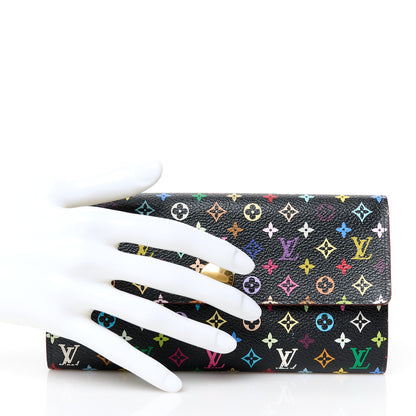 Louis Vuitton Monogram Multicolor Sarah Wallet Black Grenade 2 of 10