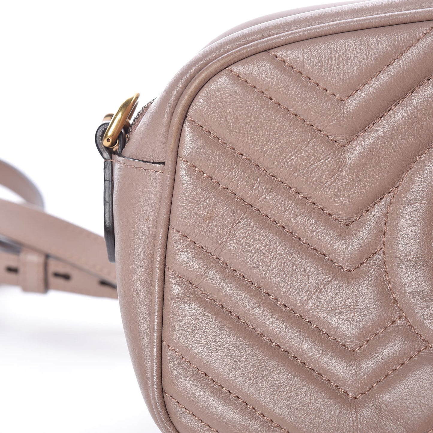 Calfskin Matelasse Small GG Marmont Chain Shoulder Bag Porcelain Rose