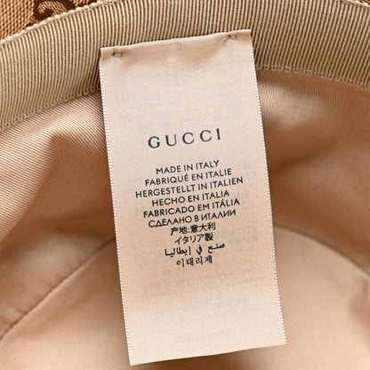 Gucci Monogram Textured Dollar Calfskin GG Jago Bucket Hat M Cacao Beige 8 of 9